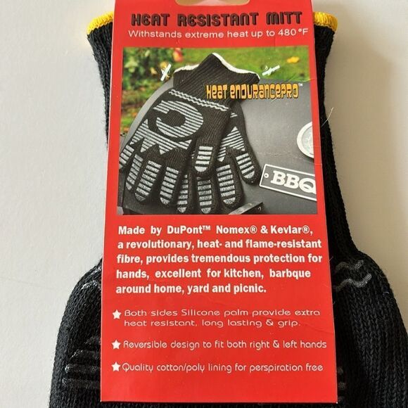 NWT Kevlar Heat & Flame Resistant BBQ Pit‎ Mitt Grill Glove Heatproof Grilling - Picture 4 of 6